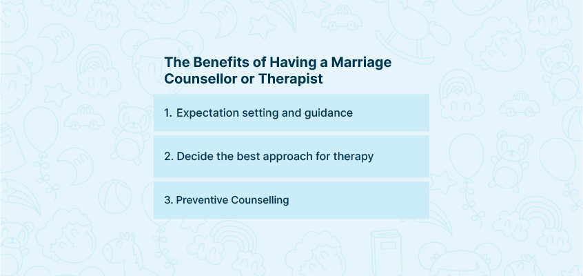 The benefits of having a marriage counsellor or Therapist